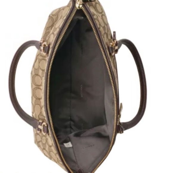 New - ๐ค Coach Taylor Tote in Signature Jacquard - Chocolate Brown - Picture 4 of 11